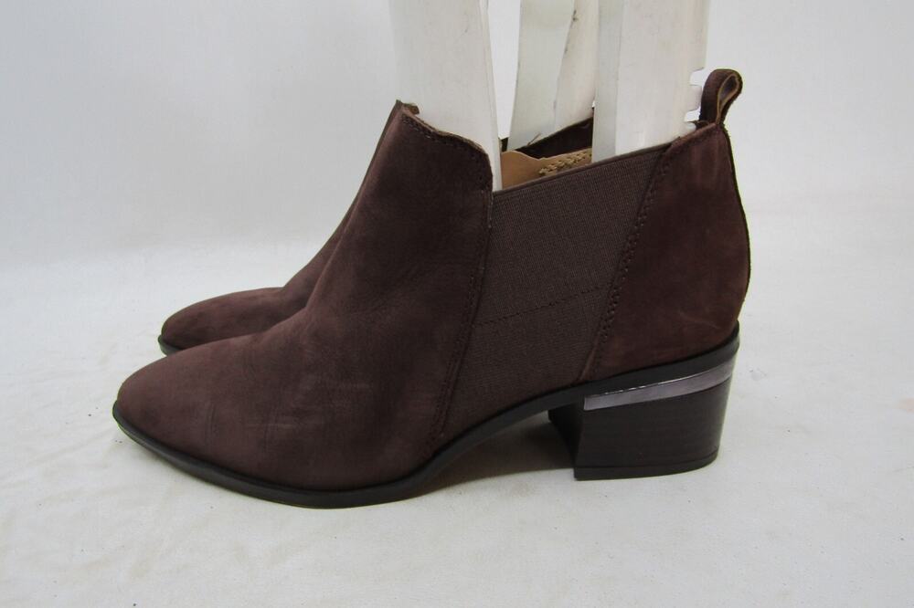 Franco Sarto Womens Sz 6.5 M Brown Suede Zip Ankle Fashion Boots Booties